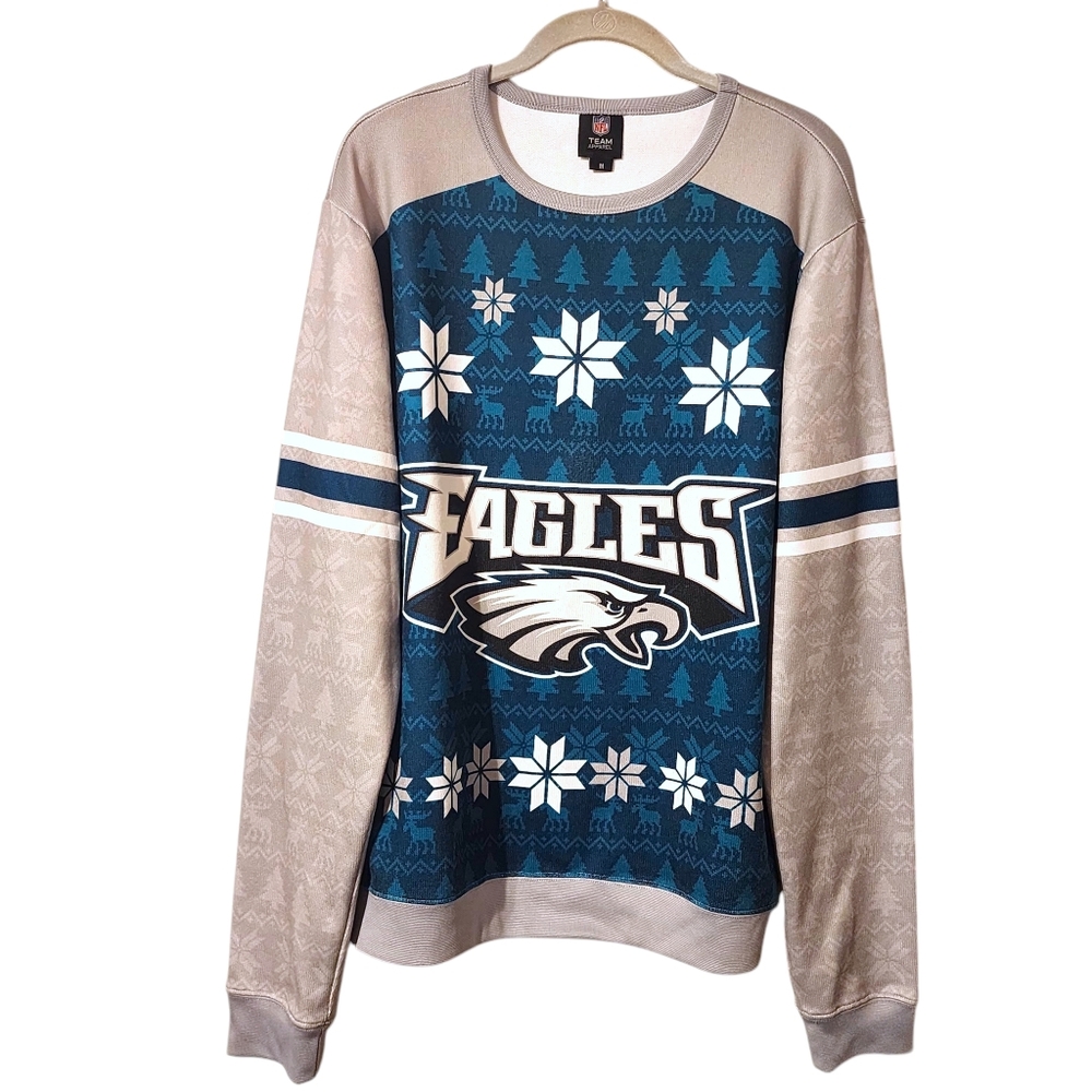 NFL Ugly Christmas Sweater | NFL Philadelphia Eagles Christmas Sweater | Sz  Med